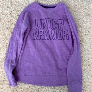 Under Armour CM (child medium) purple crewneck.